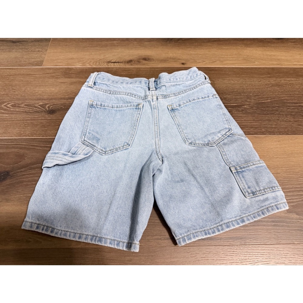 RSQ Jort Kids Light Wash Denim Carpenter Shorts Blue Size 12 Tillys Utility - Picture 2 of 5
